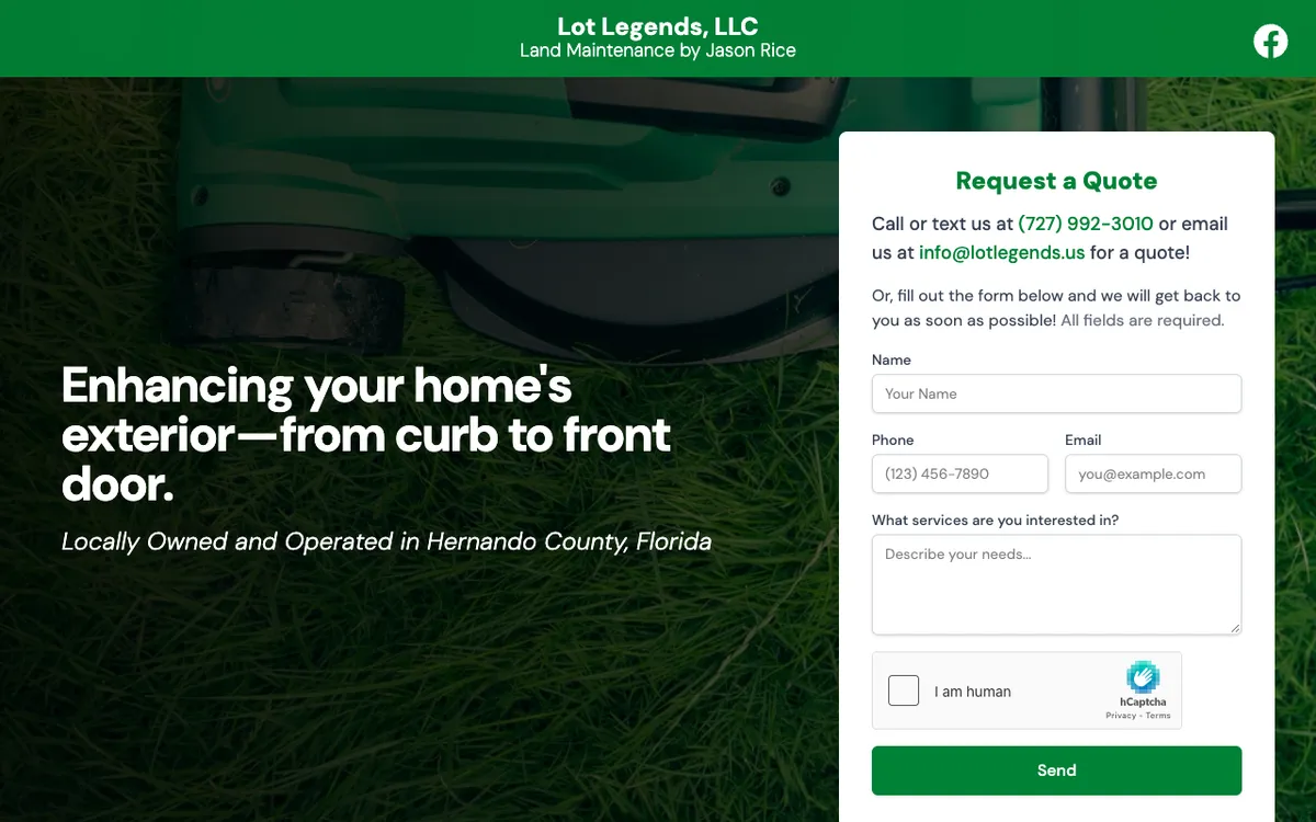 Lot Legends website screenshot