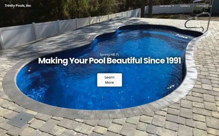 Pools By Trinity website screenshot